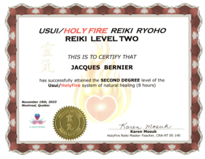 Certification Reiki Holy Fire 2