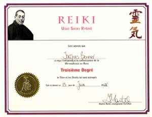 Certification Reiki Usui 3