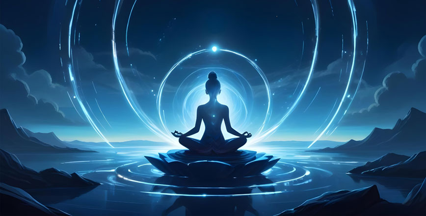 Méditation dans une sphère d'énergie